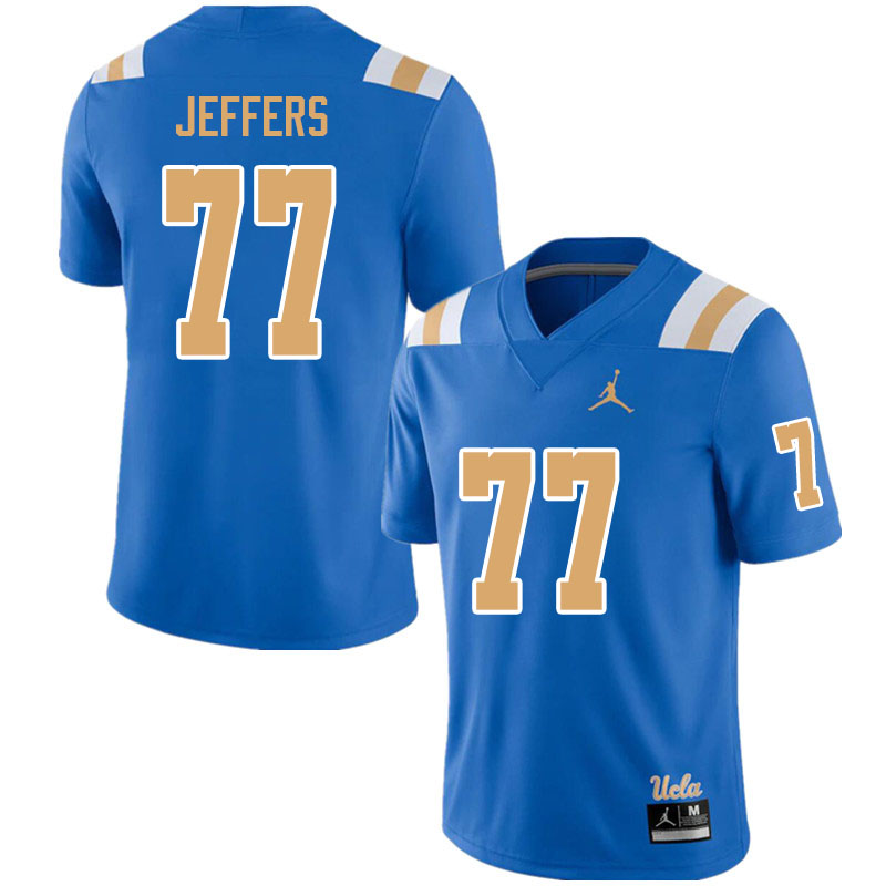 Jordan Brand Men #77 Jaylan Jeffers UCLA Bruins College Football Jerseys Sale-Blue
